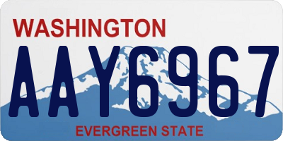 WA license plate AAY6967