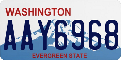 WA license plate AAY6968