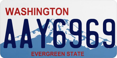 WA license plate AAY6969