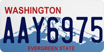 WA license plate AAY6975