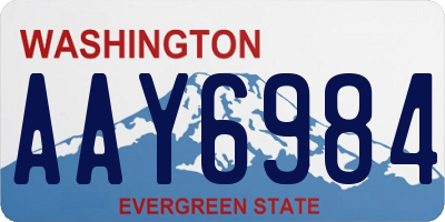 WA license plate AAY6984
