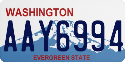 WA license plate AAY6994