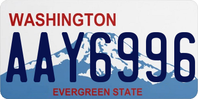 WA license plate AAY6996