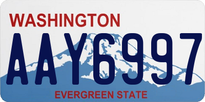 WA license plate AAY6997
