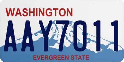 WA license plate AAY7011