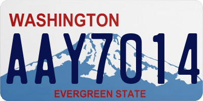 WA license plate AAY7014
