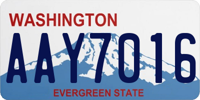 WA license plate AAY7016