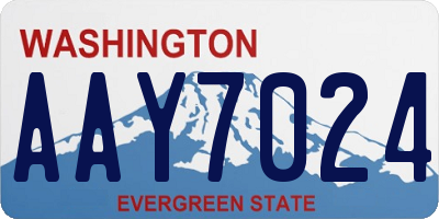 WA license plate AAY7024