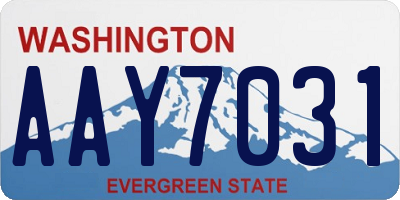 WA license plate AAY7031