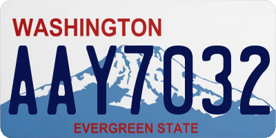 WA license plate AAY7032
