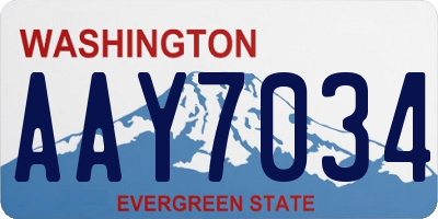 WA license plate AAY7034
