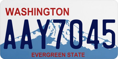 WA license plate AAY7045