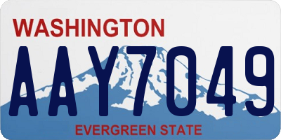 WA license plate AAY7049
