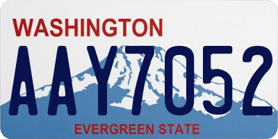 WA license plate AAY7052