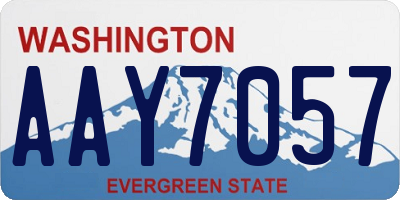 WA license plate AAY7057