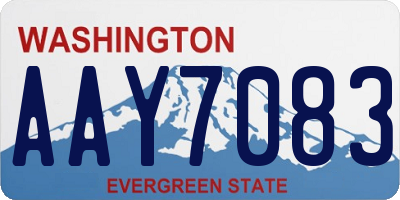 WA license plate AAY7083