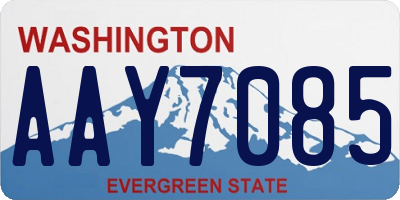 WA license plate AAY7085