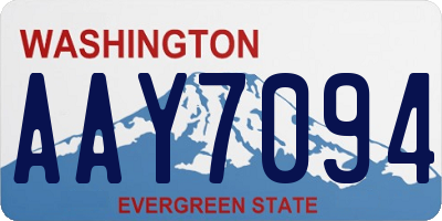 WA license plate AAY7094
