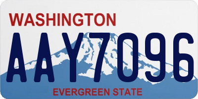 WA license plate AAY7096