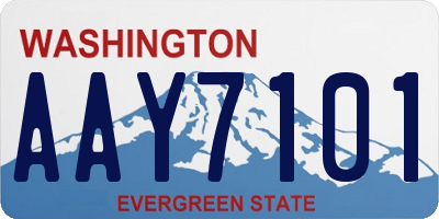 WA license plate AAY7101