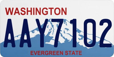 WA license plate AAY7102