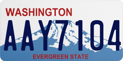 WA license plate AAY7104