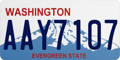 WA license plate AAY7107