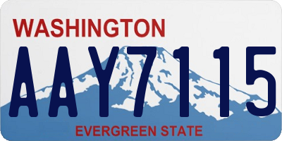 WA license plate AAY7115