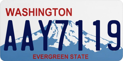 WA license plate AAY7119