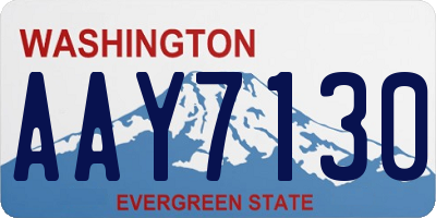WA license plate AAY7130
