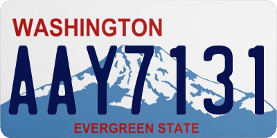 WA license plate AAY7131