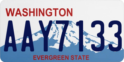 WA license plate AAY7133