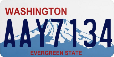 WA license plate AAY7134