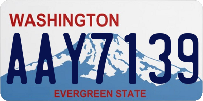 WA license plate AAY7139