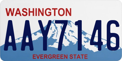 WA license plate AAY7146