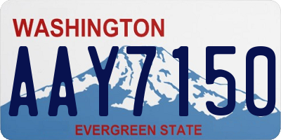 WA license plate AAY7150