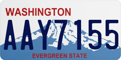 WA license plate AAY7155