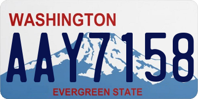 WA license plate AAY7158