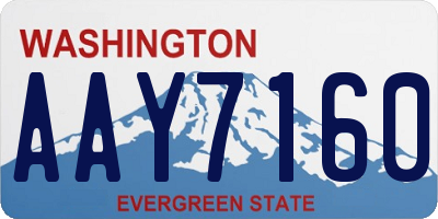 WA license plate AAY7160