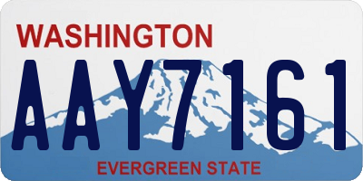 WA license plate AAY7161