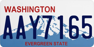 WA license plate AAY7165