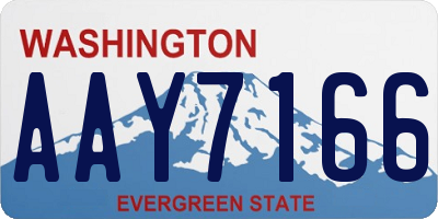 WA license plate AAY7166