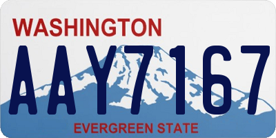 WA license plate AAY7167