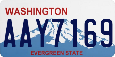 WA license plate AAY7169