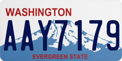WA license plate AAY7179