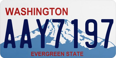 WA license plate AAY7197