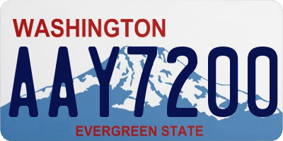 WA license plate AAY7200