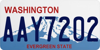 WA license plate AAY7202