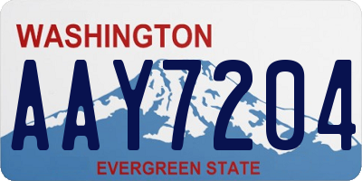 WA license plate AAY7204