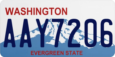 WA license plate AAY7206